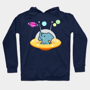 Astronaut elephant: Galaxy mission Hoodie